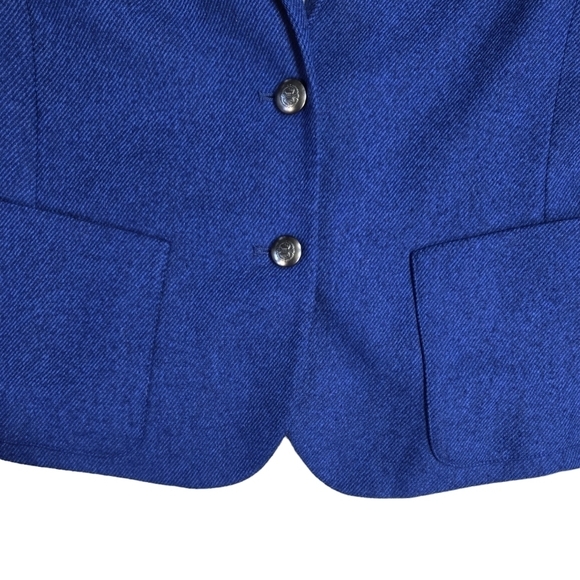 GAP Academy Blazer Royal Blue Diagonal Stripe Pockets Academia Career Preppy - Picture 5 of 12